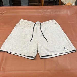 Jordan Gray Athletic Fleece Shorts with Drawstring
